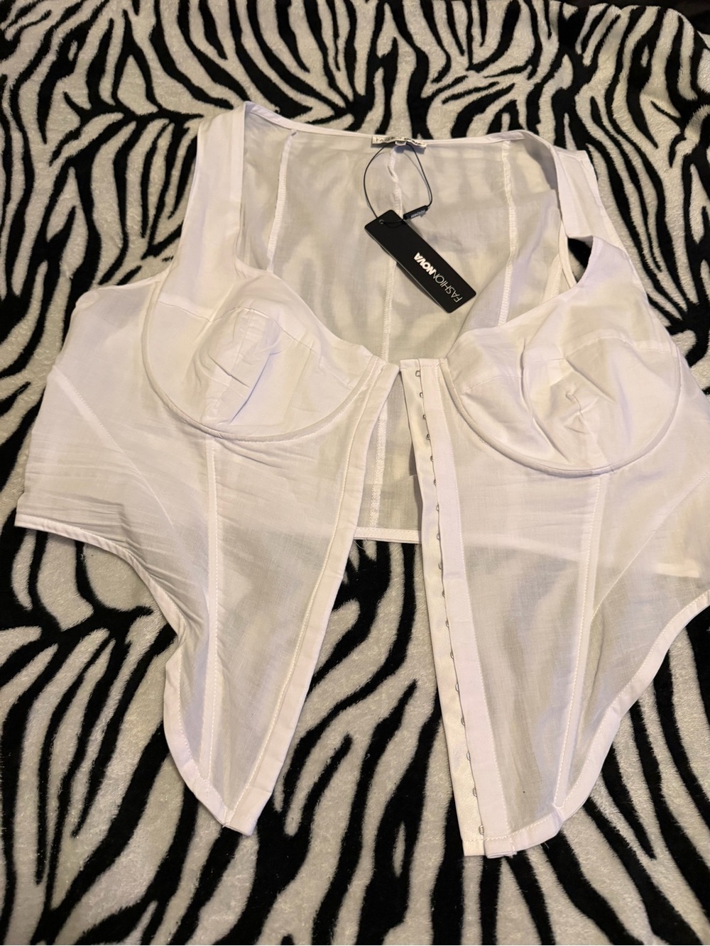 Fashion Nova White Underwire Corset Top
